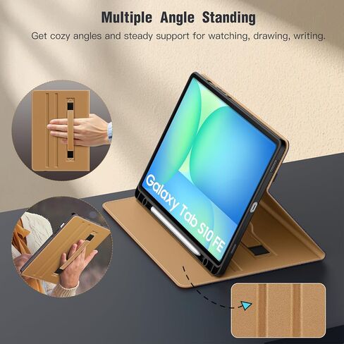 علبة Moko لـ Samsug Galaxy Tab S10 Fe/S9 Fe 5g 10.9 بوصة 2025/2023 ، S9 11 بوصة 2023 مع حامل القلم S ، PU Leather Multi-alman in Kuwait