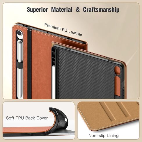 علبة Moko لـ Samsug Galaxy Tab S10 Fe/S9 Fe 5g 10.9 بوصة 2025/2023 ، S9 11 بوصة 2023 مع حامل القلم S ، PU Leather Multi-alman in Kuwait