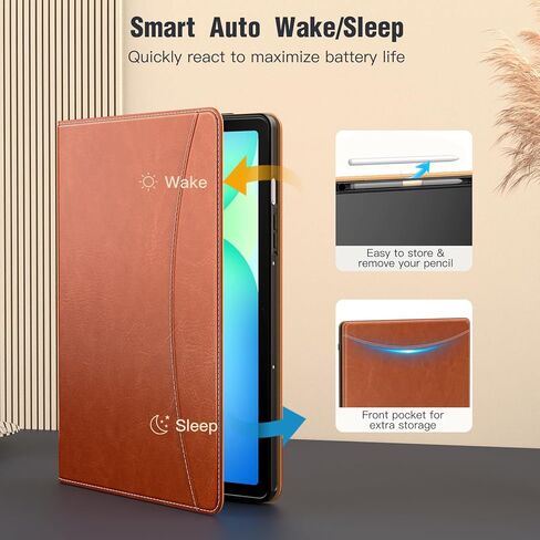 علبة Moko لـ Samsug Galaxy Tab S10 Fe/S9 Fe 5g 10.9 بوصة 2025/2023 ، S9 11 بوصة 2023 مع حامل القلم S ، PU Leather Multi-alman in Kuwait