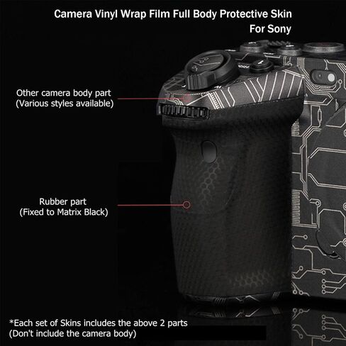 تغطية الكاميرا المضادة للخلع ملصق جلدي لـ Sony A6600 Protector Vinyl Skin Decoration Decoration ILCE-6600 (Circuit Titanium) in Kuwait