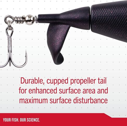 Berkley Choppo Topwater Fishing Lure, Assorted 3 Pack, 1/2 oz, 90mm Topwater, Enhanced Propeller Surface Area for Maximum Disturbance, Equipped with Sharp Fusion19 Hook in Kuwait