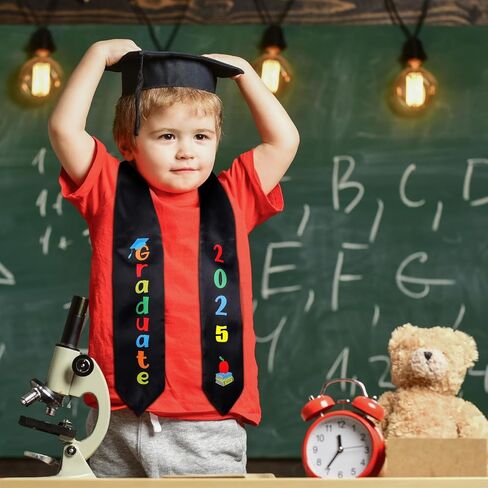 Berlune 6 Pcs Kids Preschool Graduation Stoles Preschool Printed Graduation Stole Graduation Sash Graduate Gift for Child in Saudi Arabia