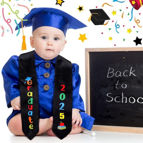 Berlune 6 Pcs Kids Preschool Graduation Stoles Preschool Printed Graduation Stole Graduation Sash Graduate Gift for Child in Saudi Arabia