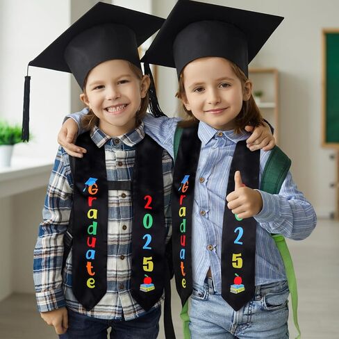 Berlune 6 Pcs Kids Preschool Graduation Stoles Preschool Printed Graduation Stole Graduation Sash Graduate Gift for Child in Saudi Arabia