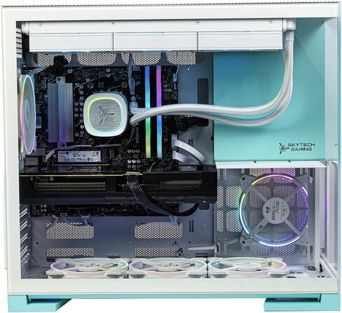 Skytech Gaming Shadow Desktop PC ، Ryzen 7 5700 3.7 GHz (4.6GHz Turbo) ، NVIDIA RTX 5060 TI 8GB ، 1TB NVME SSD ، 32GB DDR4 RAM 3200 ، 650W GOLD GOLD ، WI-FI ، WIN 11 in Kuwait