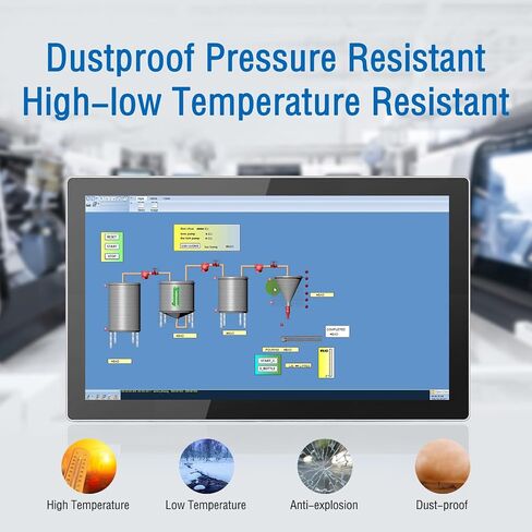 Grentouch 21.5 بوصة 10 نقاط شاشة تعمل باللمس شاشة LCD حالة الألومنيوم - مراقبة شاشة تعمل باللمس المدمجة للصناعات والطبية والتجزئة in Kuwait