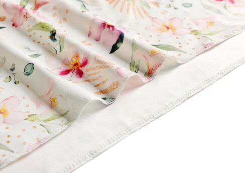 giggle angel Baby Receiving Blanket Swaddle Blanket Infant Wrap Pink Floral Pattern with Matching Bowtie (White) in Kuwait