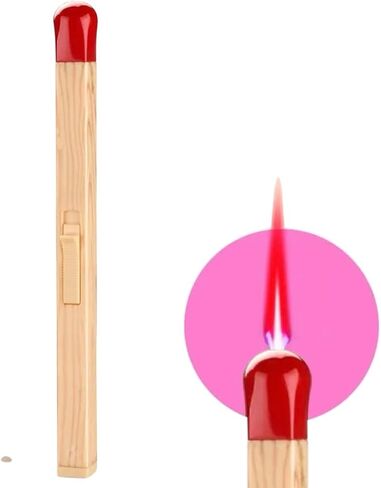 NIVEK Giant Match Stick Shaped Multipurpose Butane Refillable Lighter, Matchstick Novelty Lighter, Wood Color, Fun Cool Lighters (Wood Color) in Saudi Arabia