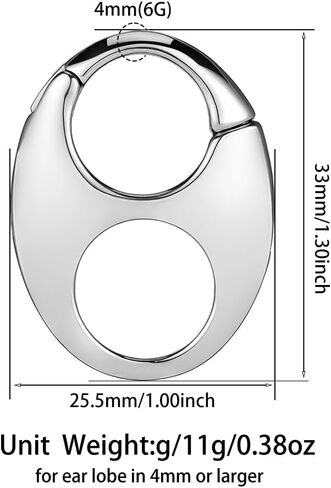 DOEARKO 2 قطعة الفولاذ المقاوم للصدأ الفطر الأذن الأوزان المقابس الشماعات ل امتدت فصوص الأذن الأذن مقاييس ثقب الموضة مجوهرات للجسم in Kuwait