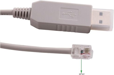 USB إلى RJ9 4P4C RS232 كابل التحكم التسلسلي للتلسكوب الاستوائي IEQ30 CEM25 CEM60 IEQ45 (1.8M) in Kuwait