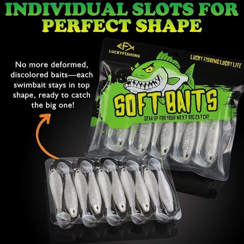 Paddle Tail Swimbaits 10/16/20 PCS Fishing Lures Soft Plastic Lures for Trout Crappie Walleye Soft Baits for Bass Fishing Freshwater Saltwater 4.1/3.5/3/2.5 Inch in Saudi Arabia