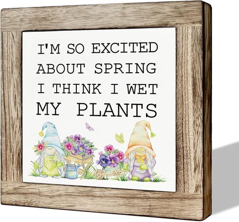Spring Decor, Wooden Box Signs for Home Decor, Floral Umbrella Sign, Spring Door Sign, Home Wall Decor, Home Decor Art, Living Room Decor, Colorful Flower Decorations for Garden, No Rain No Flowers in Kuwait