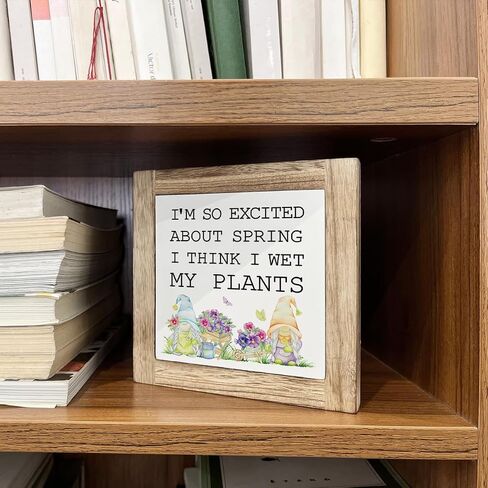 Spring Decor, Wooden Box Signs for Home Decor, Floral Umbrella Sign, Spring Door Sign, Home Wall Decor, Home Decor Art, Living Room Decor, Colorful Flower Decorations for Garden, No Rain No Flowers in Kuwait