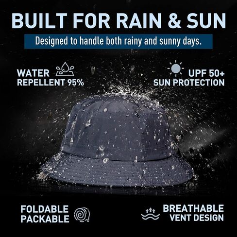 TOP-EX XL XXL Oversized Bucket Rain Hats Summer Waterproof Golf Safari UV Protection UPF 50+ in Saudi Arabia