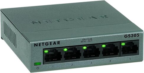 NETGEAR GS305 5-Port Gigabit Ethernet Unmanaged Switch - Desktop, Sturdy Metal Fanless Housing in Saudi Arabia