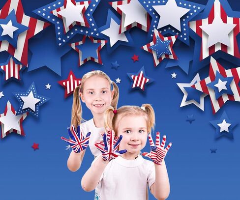 10x8ft Independence Day 4th of July Backdrop Patriotic Day Memorial Day Veterans Day Backdrop American Flag Striped Star Photography Background Large Banner Party Decorations Studio Photo Booth Props in Saudi Arabia