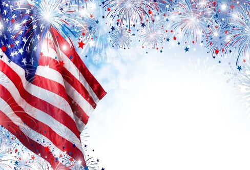 Dashan 10x8ft Polyester Independence Day Backdrop Backdrop 4th of July Photography Flag American Fire Firewors Balsons backgroun in Kuwait