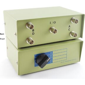 CablesOnline 4-Way Metal ABCD BNC Manual Rotary Switch Box (SB-037)