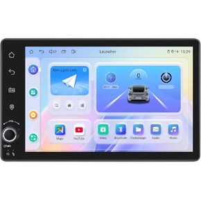 Joying Car Radio with CarPlay & Android auto, 7 inch Single Din Car Stereo Android 13 Head Unit 4GB+64GB with Bluetooth, AM/FM Radio, Mirror Link, Volume Knob(JY-UTS03N4-B)