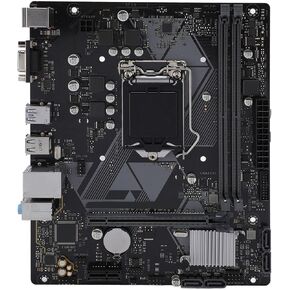 H310M F R2.0 Computer Motherboard, 2 DDR4 DIMM M ATX PCI E 3.0 Desktop Motherboard for LGA 1151 9th 8th gen core, 1x PCIE X16, 4X SATA III, M.2 Slot, VGA, DVI, RJ45, USB2.0