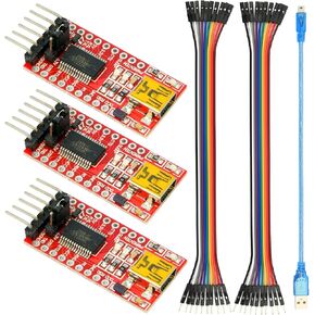3Pcs FT232RL Mini USB to TTL Serial Converter Adapter 3.3V/5.5V FTDl Breakout Board Compatible with for Arduino