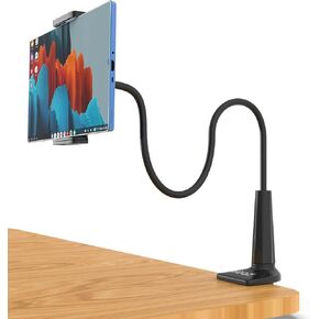 [Updated Version] Tablet Mount Holder iPad Stand, Table Gooseneck Tablet Holder for iPad Mini, iPad Air 5th 4th Gen, iPad Pro 11", Samsung Galaxy Tab A7 A8 A, Tab E S3 S4 S5e S6 S7 S8, Alcatel Joy TAB