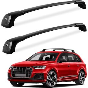 قضبان متقاطعة لحامل السقف من FengYu بوزن 260 رطلًا متوافقة مع Mazda CX-50 CX50 2023 2024 (مع قضبان جانبية متدفقة)، قضبان سقف من الألومنيوم شديدة التحمل قابلة للقفل وقضبان شحن وقضبان زورق على السطح باللون الأسود لحمل الأمتعة in Saudi Arabia