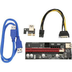 1Set PCI-E VER009S Riser Card Pcie 1X to 16X with USB 3.0 Data Cable PCI-E Riser Adapter Port Card Extender Wire for Graphics Card
