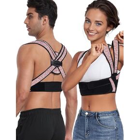 Posture Corrector for Women Men,BI-Straps Back Straightener - Bamboo Fiber Back Brace Posture Corrector - Instant Upper Back Pain Relief
