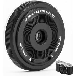 VILTROX 28mm F4.5 Pancake Lens for Fuji X,28mm f/4.5 XF Chips-Size Full Frame Len Auto Focus Camera Lenses for Fujifilm X-T5 X-H2 X-T50 X-M5 X-T30 II X-Pro3 X-S20 X-E4