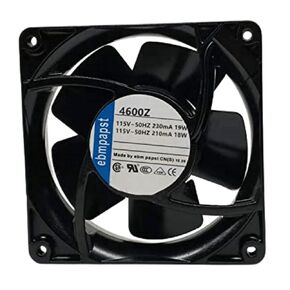 4600Z 115V 19/18W 120MM Fan - 12CM 45DB 12038 Cooling Fan, Black