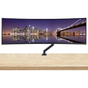 Samsung S95UA 49-inch Curved 1440P Dual QHD 120Hz IPS LCD ViewFinity Monitor with USB-C, Ethernet, Dock, DisplayPort, HDMI, USB Hub, Speakers - Desk Mount Monitor Stand (S49A950UIN), black