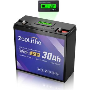 12V 22Ah LiFePO4 Lithium Battery with 25A BMS, Lithium ion Deep Cycle Grade A Cells, Lightweight Lithium Iron Phosphate Battery for Fish Finder, Ham Radio, Camp, Scooter, Power Wheels, Solar