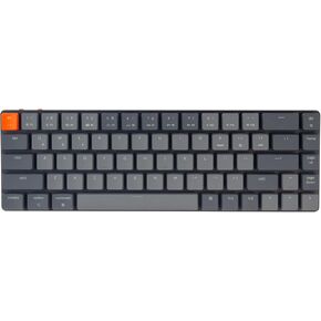 Keychron K7, 68 Keys Ultra-Slim Wireless Bluetooth/Wired Mechanical Keyboard with Low-Profile Gateron Mechanical Blue Switch, White LED Backlit Compatible with Mac Windows