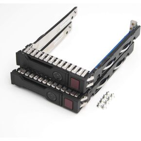 2-Pack 2.5" SFF SAS SATA SSD Hard Drive Carrier Tray Caddy 651687-001 651699-001 Compatible for Proliant ML310 ML110 ML350 DL360p DL380P DL160 DL388 DL560 DL180 DL120 SL250S SL230S Gen8 G8 Gen9 G9