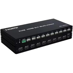 4K HDMI 8x1 KVM Multi-Viewer Switch Switch 8 CH Multiplexer Multi Screen Viewer 8x1 KVM HDMI Quad Screen Multiviewer لجهاز الكمبيوتر التلفزيوني (4K 30Hz 8x1Multi ، الولايات المتحدة الأمريكية)