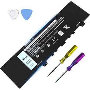 38Wh 39DY5 F62G0 Laptop Battery 2 in 1 Replacement for Dell Inspiron 13 7000 5370 7370 7373 7380 7386 i7373 P83G001 F62GO P87G p83g P83G002 P87G001 RPJC3 P91G001 Vostro 13 5370 0F62G0 039DY5