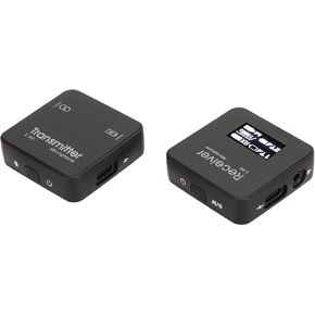 Lavalier Microphone System, Clip On Microphone System 2.4GHz Stable Signal Long Battery Life for Recording