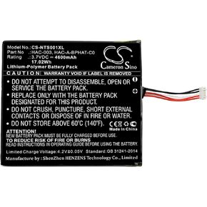 Cameron Sino Battery for Nintendo HAC-S-JP/EU-C0, Switch HAC-001 PN:Nintendo HAC-003, HAC-A-BPHAT-C0 4600mAh / 17.02Wh