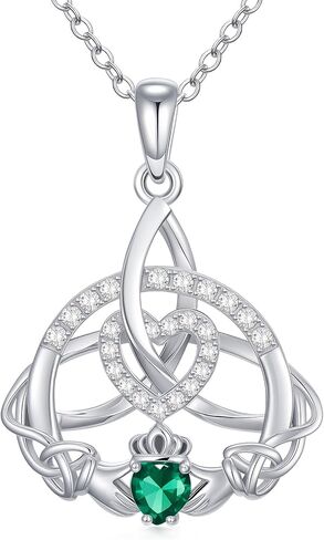 MISTBEE Scottish Thistle Necklace Sterling Sliver Scottish Abalone Shell Pendant Necklace Scottish Jewelry Gifts for Women Girls in Kuwait