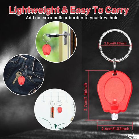 6 Pack Ultra Red LED مصباح يدوي ، مصباح يدوي Mini Light -key -keychain ، مصباح يدوي في سلسلة المفاتيح للمراقبة الليلية - قذيفة حمراء in Kuwait