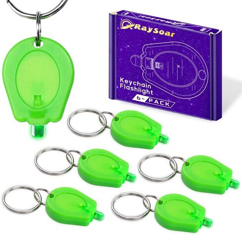 6 Pack Ultra Red LED مصباح يدوي ، مصباح يدوي Mini Light -key -keychain ، مصباح يدوي في سلسلة المفاتيح للمراقبة الليلية - قذيفة حمراء in Kuwait