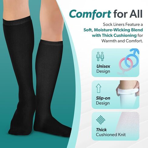 BraceAbility Walking Boot Sock Liners – (1 Pair) Replacement Medical Tube Socks for Under Orthopedic, Air CAM Walkers, Fracture Boots, and Surgical Foot Cast Shoes for Men or Women (Tall White) in Saudi Arabia