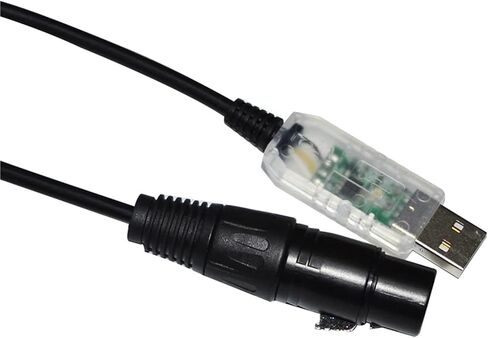 Industrial FT232RL CHIP USB to RS485 DMX512 3P XLR Female/Male Converter Freestyler Controller Cable(5m,XLR Male B) in Saudi Arabia