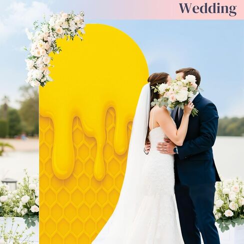 6.6 قدم قوس الخلفية غطاء قرن الزفاف غطاء الزفاف دنة ملاءمة أغطية الوقوف على خلفية مسدود لزخرفة حفل عيد ميلاد الزفاف in Kuwait