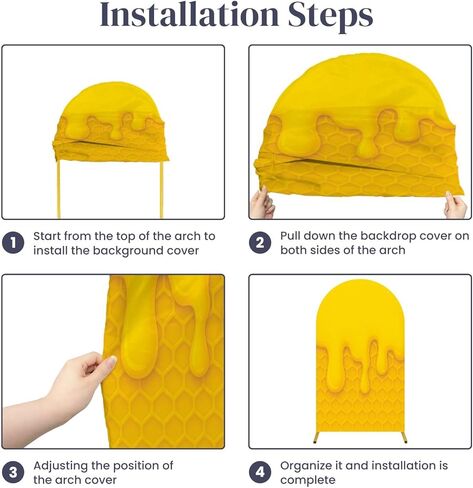 6.6 قدم قوس الخلفية غطاء قرن الزفاف غطاء الزفاف دنة ملاءمة أغطية الوقوف على خلفية مسدود لزخرفة حفل عيد ميلاد الزفاف in Kuwait