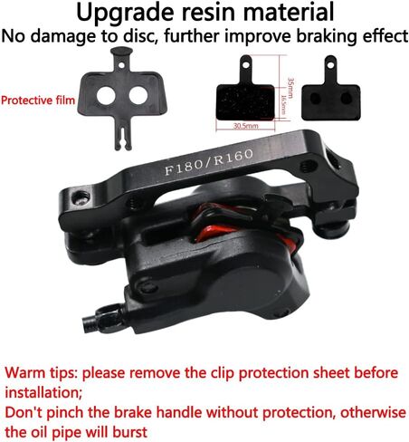 ROADNADO مجموعة فرامل قرصية هيدروليكية للدراجات الجبلية دراجة MTB مجموعة فرامل زيت سبائك الألومنيوم 160 مم أمامي 800 مم خلفي 1400 مم مجموعة فرامل هيدروليكية عالمية in Kuwait