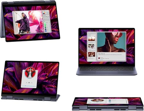 Dell Inspiron 14 2-in-1 Business Business Laptop ، 14 "IPS Full HD Touch Screen ، Office Pro ترخيص ، AMD Ryzen 5 ، Radeon Graphics ، 32 GB DDR5 ، 2 تيرابايت SSD ، بصمات الأصابع ، Windows 11 Pro ، مع الملحقات in Kuwait