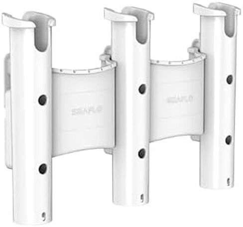 SEAFLO Universal Wall-Mounted Tube Fishing Rod Holders PP and Glass-Filled (Black/White, 1,2, or 3 Rod Holder, Choose Qaunity) in Saudi Arabia