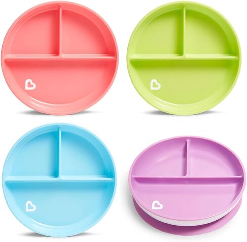 Munchkin Stay Put Divided Suction Plates (Purple/Blue) in Saudi Arabia